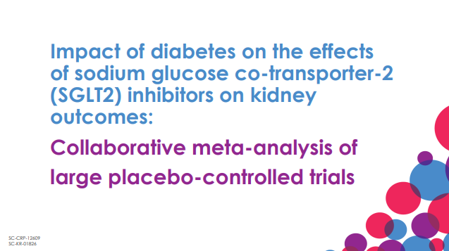 SGLT2i meta-analysis : Impact of diabetes on Kidney outcomes